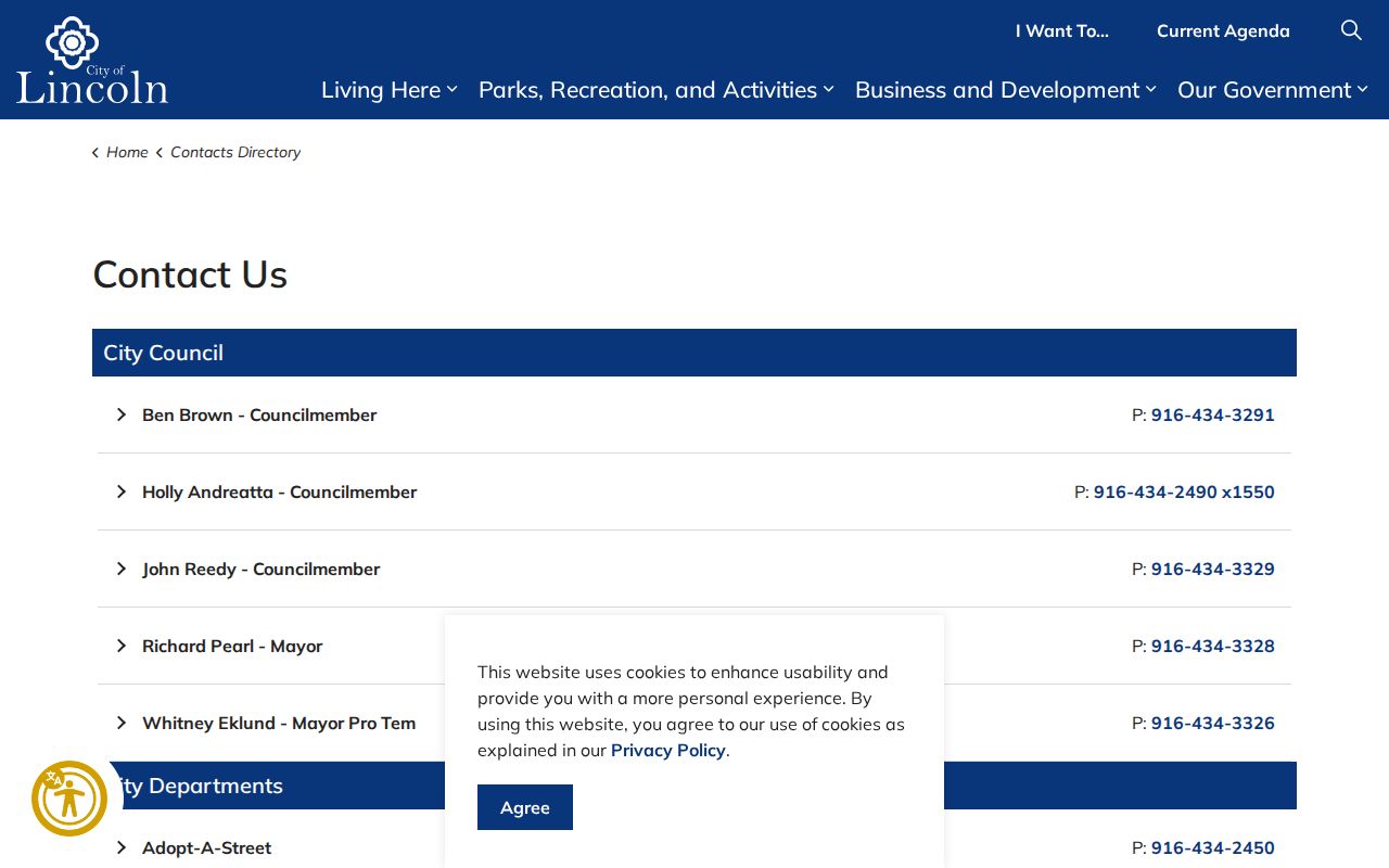 Lincoln people search city contacts directory